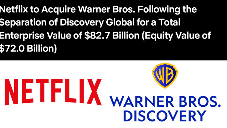 Netflix anuncia la adquisición de Warner Bros., que incluye la plataforma y contenidos de HBO.