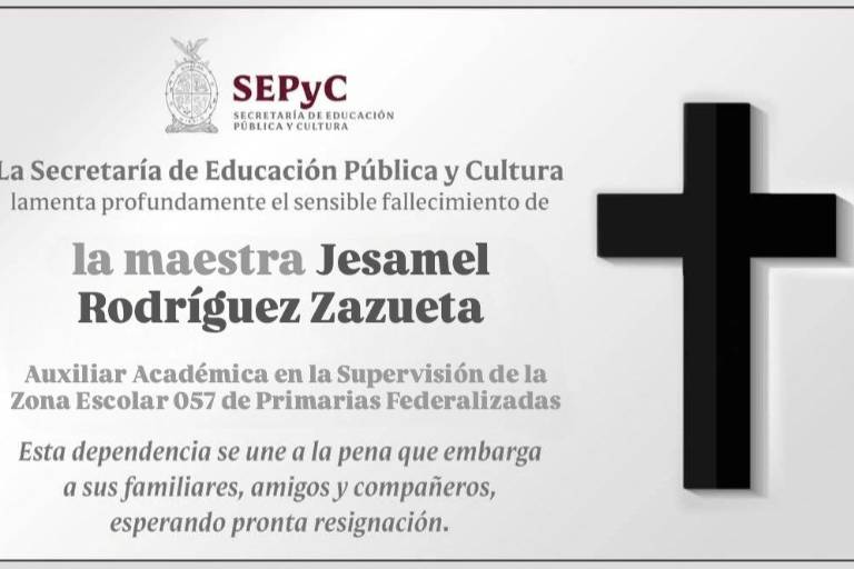 Sepyc lamenta muerte de maestra Jesamel en ataque armado en Altata, Navolato