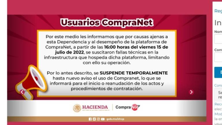 Portal de Compranet.