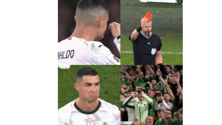 La secuenca de la expulsión de Cristiano Ronaldo.