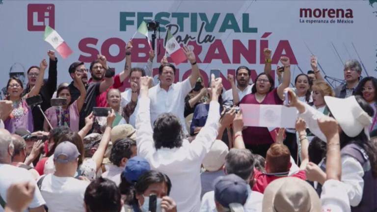 Mario Delgado, presidente nacional de Morena, encabeza el “Festival por la Soberanía” realizado en la Ciudad de México.
