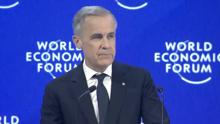 Mark Carney, Primer Ministro de Canadá, durante su participación en el Foro Económico Mundial que se celebra en Davos.