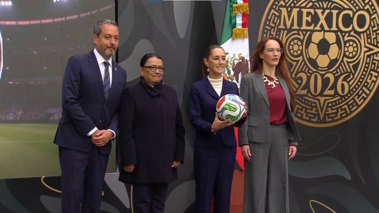 Claudia Sheinbaum presentó la Copa del Mundo 2026 en Los Pinos.