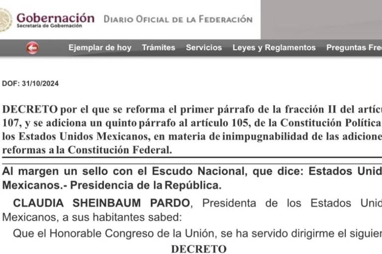 Claudia Sheinbaum promulga reforma que establece la ‘supremacía constitucional’