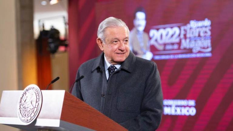 El Presidente Andrés Manuel López Obrador, en la conferencia matutina de este lunes.