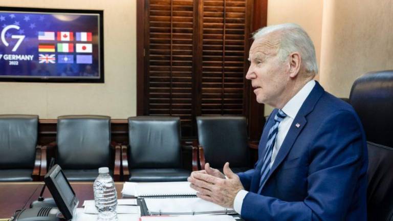 Joe Biden en un encuentro con el G-7, las principales potencias económicas del mundo.