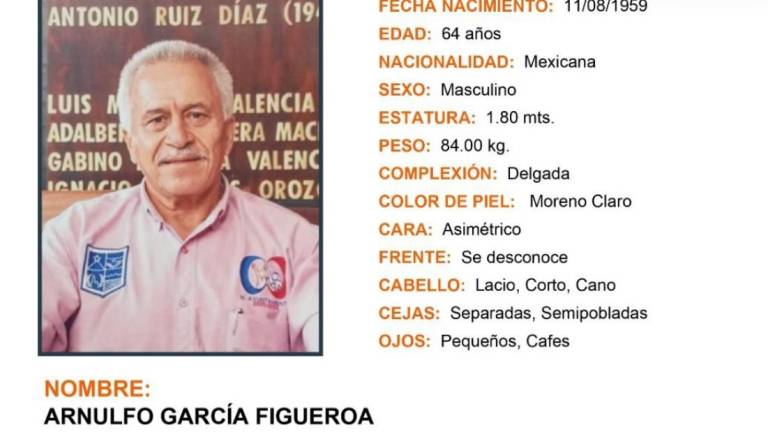 Ficha de búsqueda del regidor de Cotija, Michoacán, que fue reportado como desaparecido.