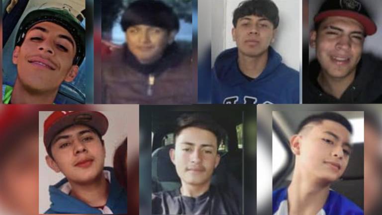 Imagen difundida de los jóvenes que habían sido secuestrados en Zacatecas, de los cuales seis fueron encontrados sin vida.