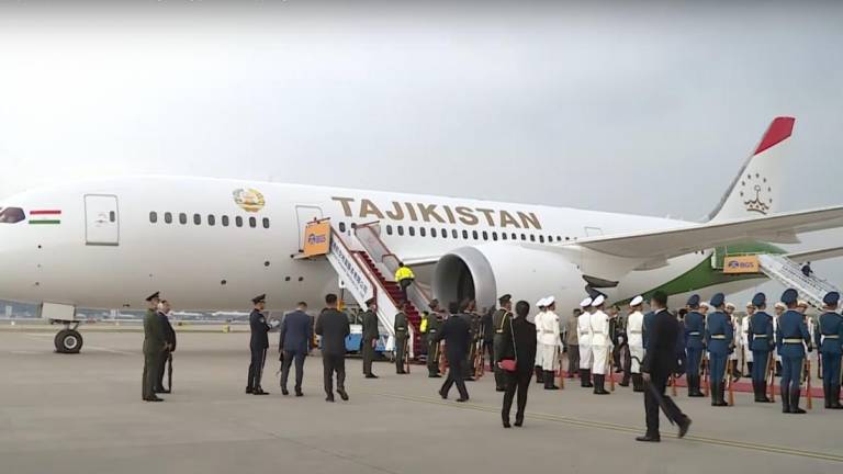 El avión presidencial que vendió el Gobierno de México a la República de Tayikistán en una visita de Estado a China.