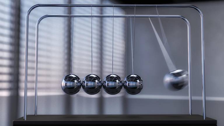 El péndulo de Newton.