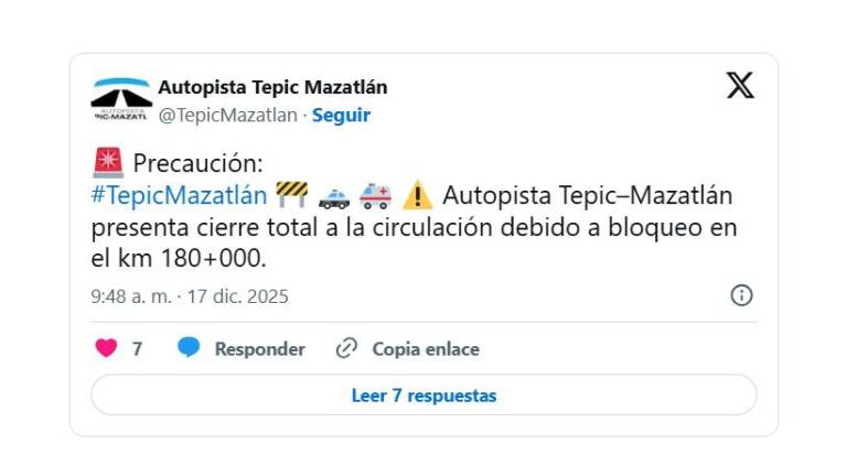 El bloqueo ocurrió en el tramo del kilómetro 180 de dicha vialidad, informó la Secretaría de Seguridad Pública del Estado.