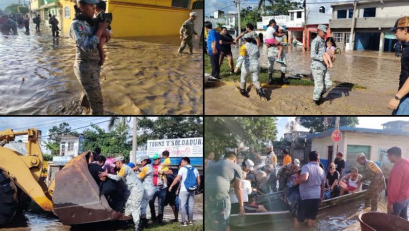 $!En México, 37 muertos por lluvias; ‘a nadie dejaremos desamparado’: Sheinbaum; Nahle minimiza tragedia