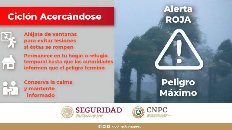 Lanzan alerta roja por ‘Pamela’ para el centro y sur de Sinaloa; está a 277 kilómetros de Mazatlán