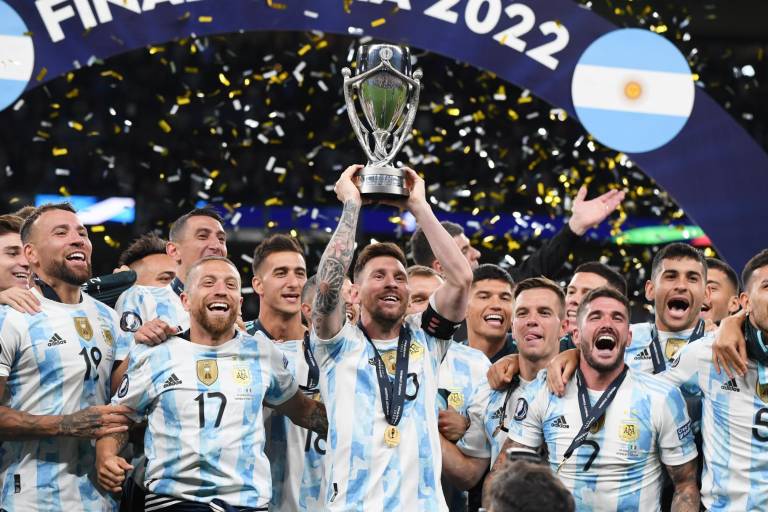 Argentina festeja en la Finalissima tras derrotar a Italia