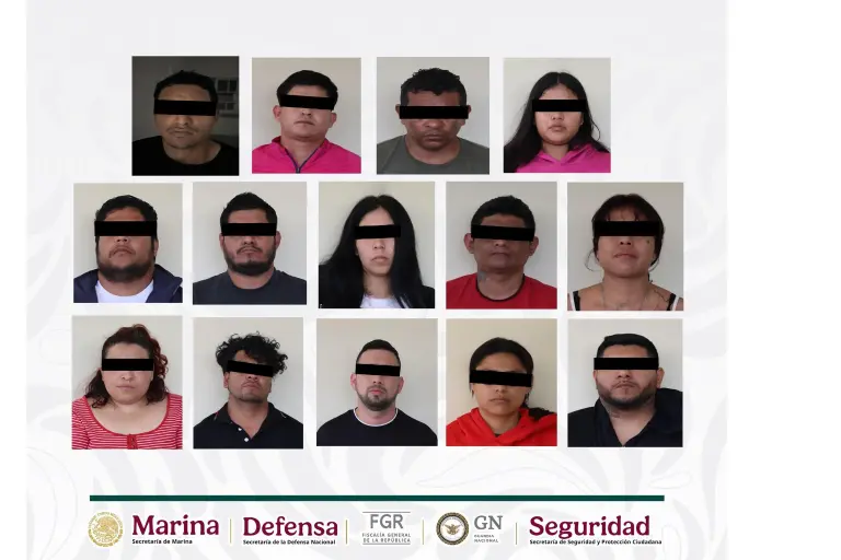 Las detenciones ocurrieron luego de un operativo simultáneo que incluyó 13 cateos y, además, permitió la liberación de una persona privada de la libertad.