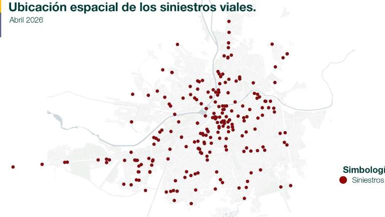 Zonas de Culiacán donde se han registrado siniestros viales.