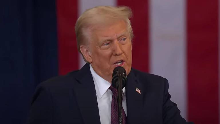 Donald Trump tras jurar como Presidente de Estados Unidos por segunda ocasión.