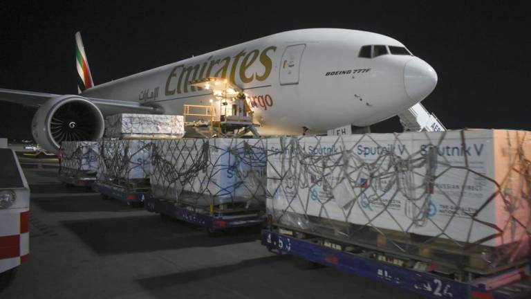 Las dosis de Sputnik V arribaron al al Aeropuerto Internacional Felipe Ángeles.