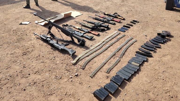 Lo asegurado tras el enfrentamiento en la comunidad Las Milpas, de la sindicatura Costa Rica, al sur de Culiacán.