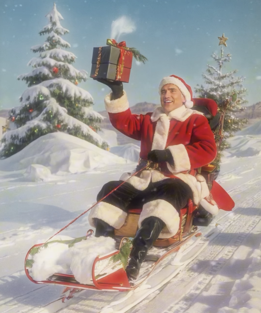 $!Sorprende Alejandro Fernández con disfraz de Santa Claus para desear una feliz Navidad