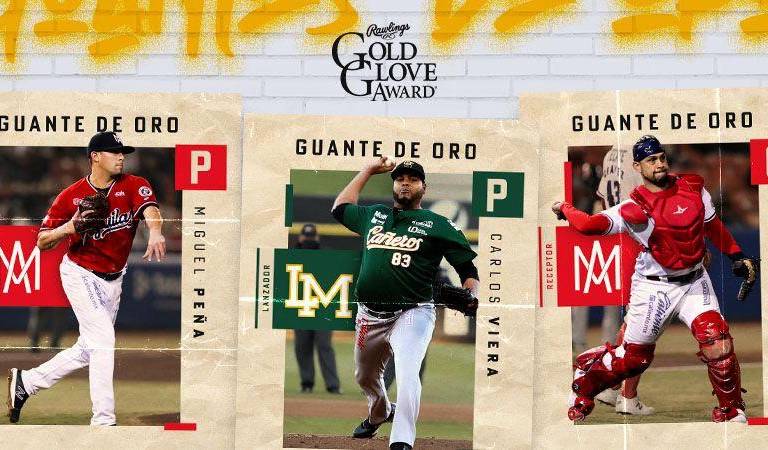 Xorge Carrillo, Carlos Juan Viera y Miguel Peña ganan Guante de Oro en la LMP