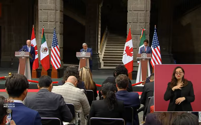 AMLO elogia y agradece a Biden y a Trudeau por política migratoria