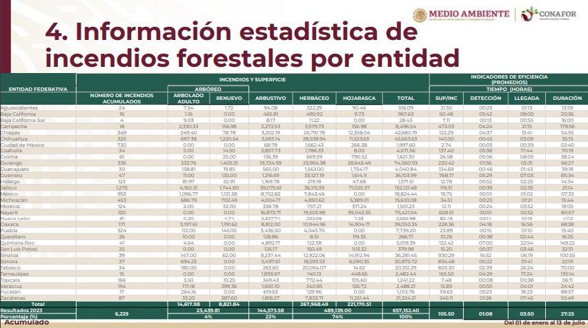 $!Sinaloa sigue entre los 10 estados más dañados por incendios forestales