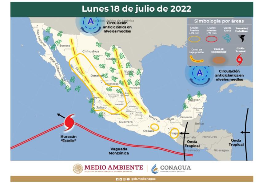$!Se intensifica ‘Estelle’ en el Pacífico; se prevé que se convierta en huracán