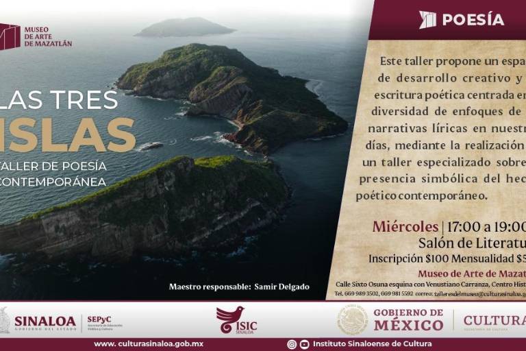Invita Museo de Arte al taller de poesía contemporánea ‘Las Tres Islas’