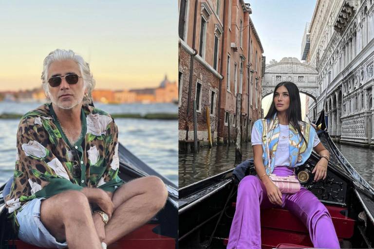 Disfruta Alejandro Fernández de Venecia en compañía de su novia Karla Laveaga