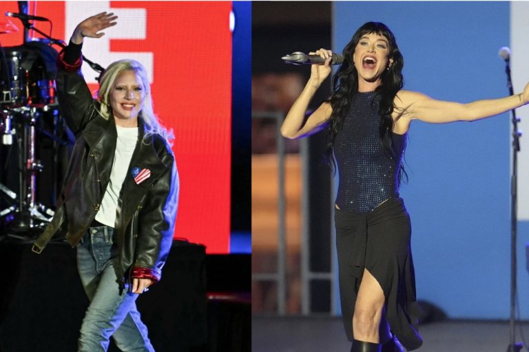 Cantan Lady Gaga, Katy Perry, Ricky Martin y Christina Aguilera para Kamala Harris