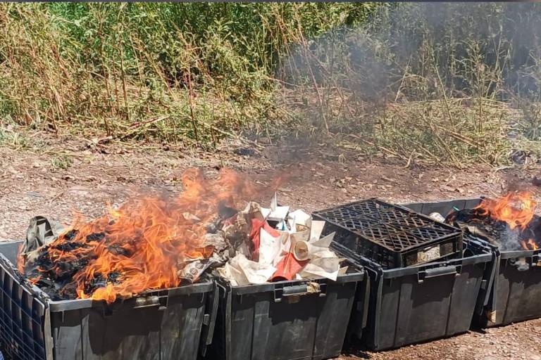 Destruyen equipo y material para explosivos asegurado en Culiacán
