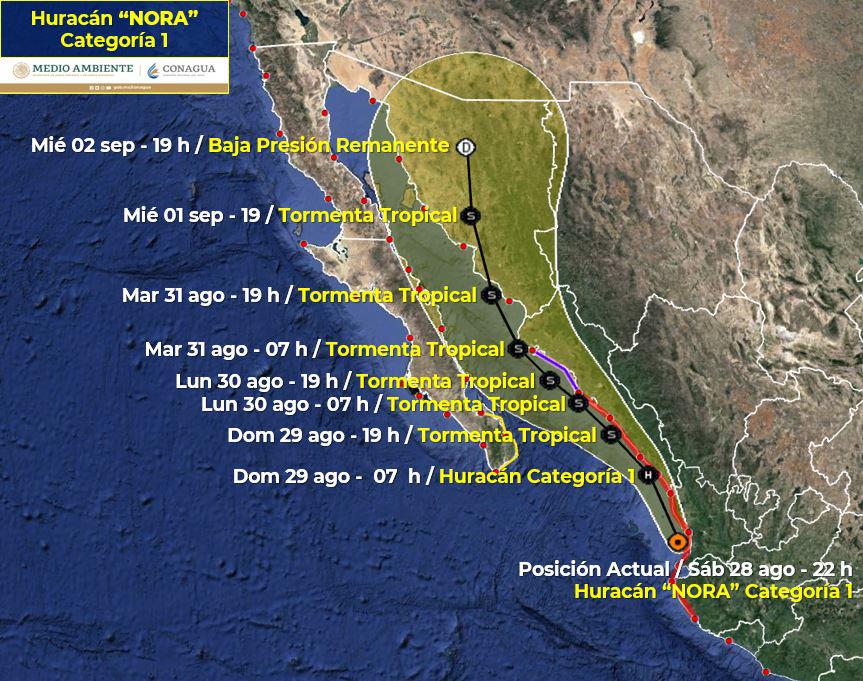$!Decretan peligro máximo para Sinaloa por acercamiento del huracán Nora