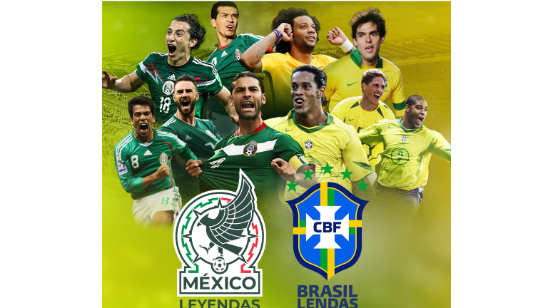 México y Brasil jugarán partido de leyendas en el Estadio Azteca.