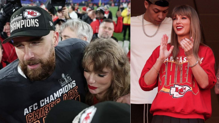 Travis Kelce y Taylor Swift.