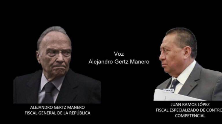 Se filtran presuntas conversaciones entre los funcionarios Alejandro Gertz Manero y Juan Ramos López.
