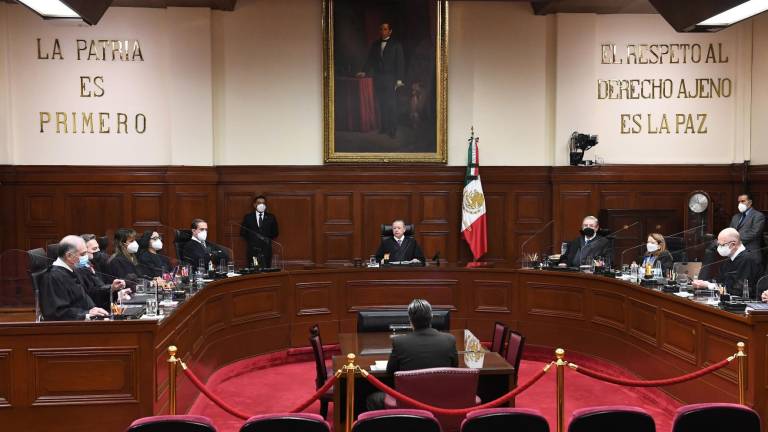 Sesión del pleno de la Suprema Corte de Justicia de la Nación.