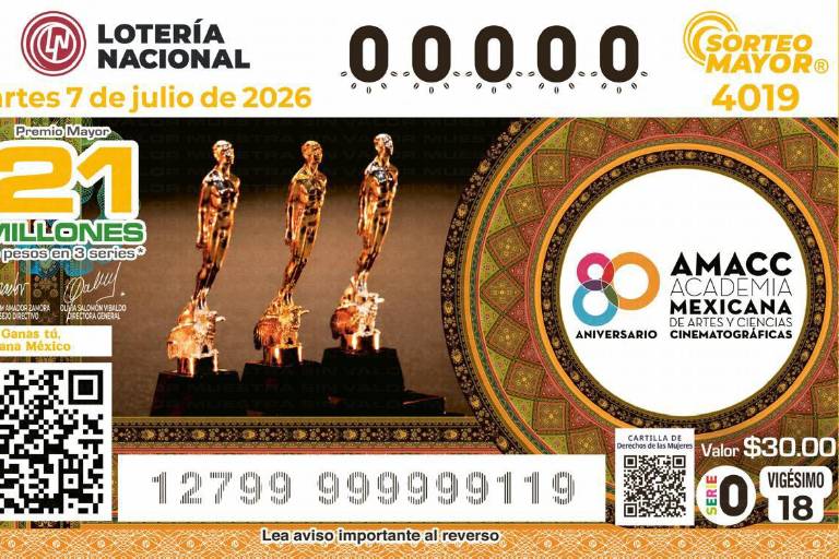 Con billete conmemorativo, Lotería Nacional rinde homenaje a la Academia Mexicana de Artes y Ciencias Cinematográficas por su 80 Aniversario y legado cultural