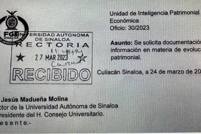 Unidad de Inteligencia de la Fiscalía pidió a la UAS información patrimonial sobre los Cuén Díaz