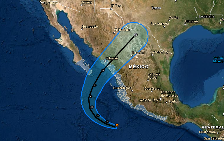 En alerta, sur de Sinaloa por tormenta Pamela; se fortalece rápido, advierte el Centro Nacional de Huracanes