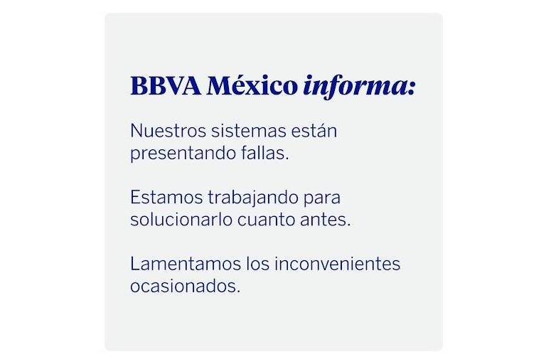 Se cae sistema de BBVA y afecta a miles de usuarios en México y Mazatlán