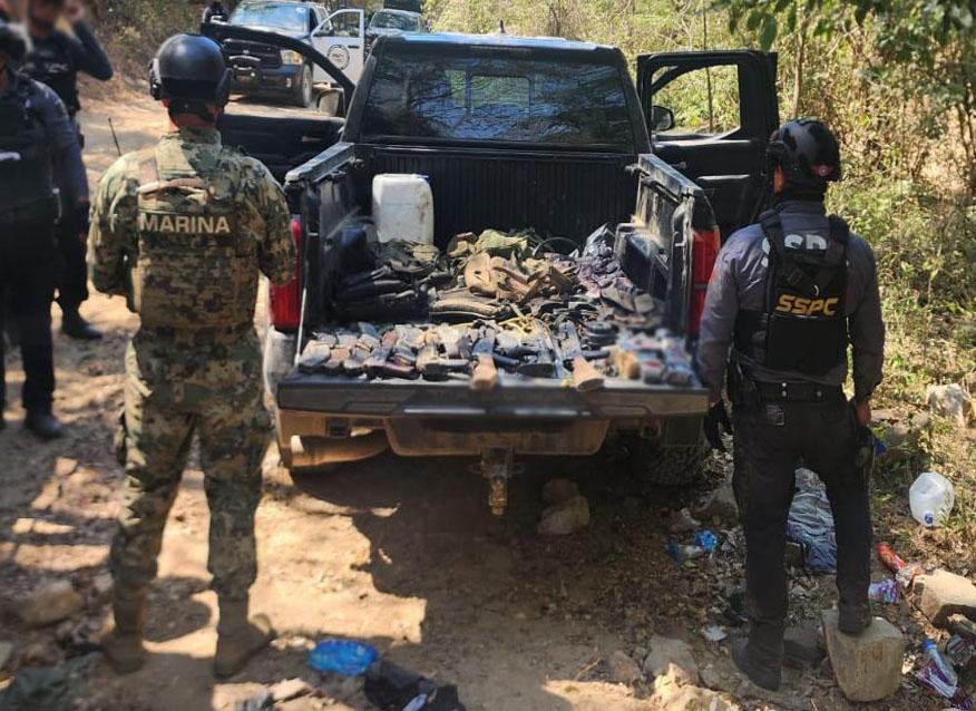 $!Detienen a cuatro y rescatan a persona privada de la libertad en Escuinapa