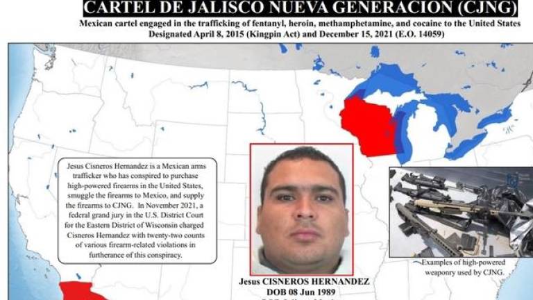 Sanciona EU a traficante que suministraba armas al Cártel de Jalisco