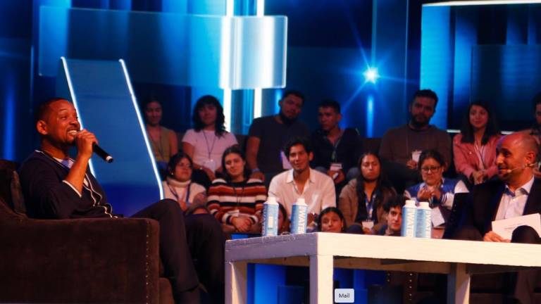 El actor Will Smith participa en el encuentro México Siglo XXI que organiza Fundación Telmex Telcel.