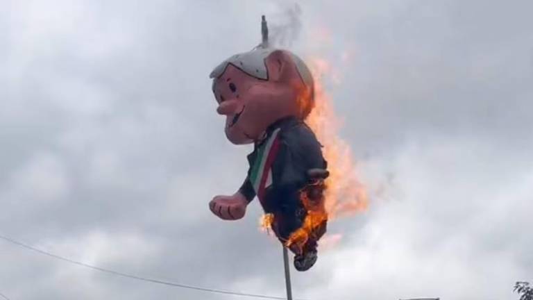 En algunas protestas contra la extinción de 13 fideicomisos hubo quema de figuras con la imagen del Presidente Andrés Manuel López Obrador.