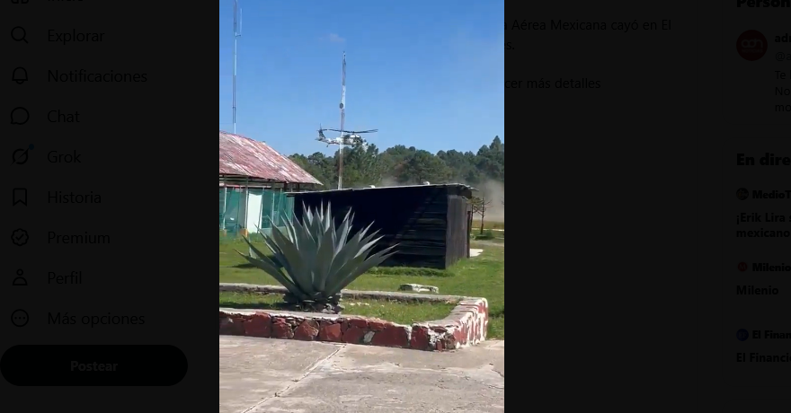 $!Helicóptero de la Fuerza Aérea Mexicana sufre incidente al iniciar vuelo en El Salto, Durango
