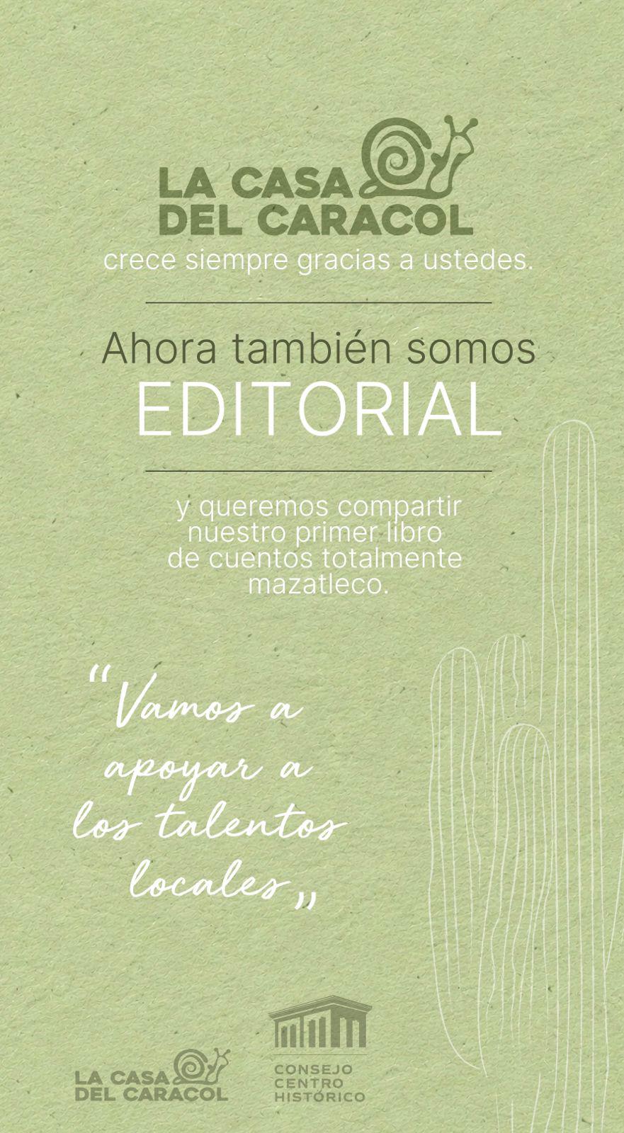 $!La contraportada de El Terregal presenta a La Casa del Caracol como editorial independiente, con el compromiso de impulsar y publicar el talento literario local.