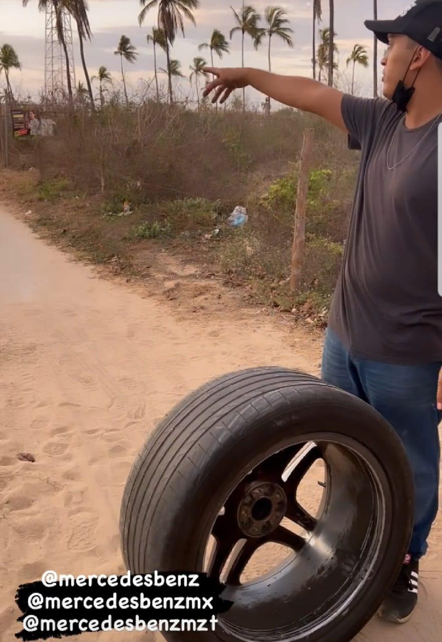 $!Celia Correa, esposa de Poncho Lizárraga, sufre percance en Cerritos, Mazatlán; no pasó a mayores el incidente