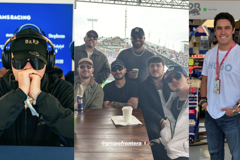 Viven famosos la adrenalina del Gran Premio de México en la Fórmula 1