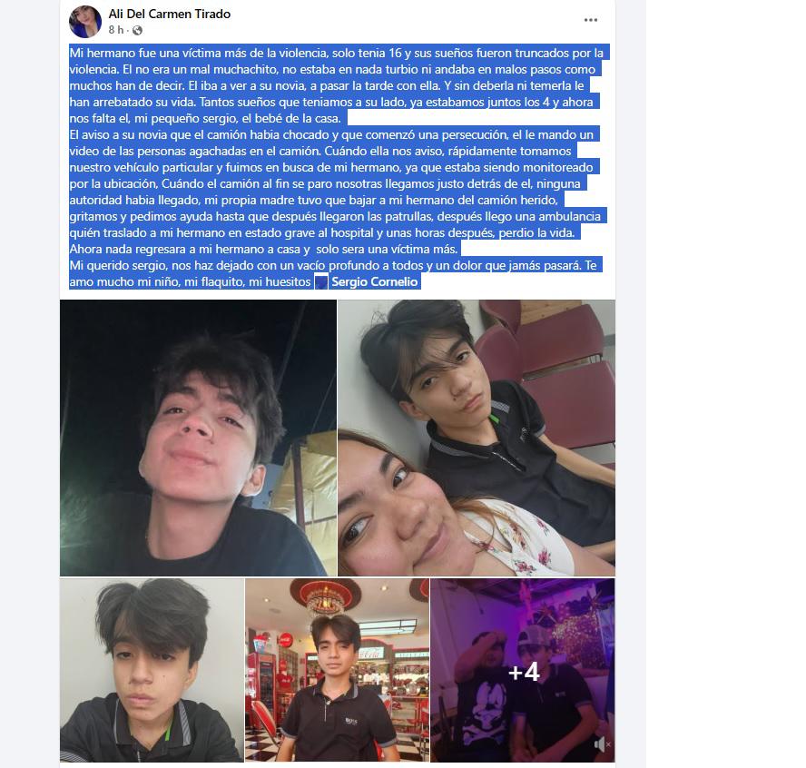 $!‘Los sueños de mi hermano Sergio fueron truncados por la violencia’